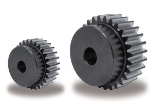 Spur gear made of POM black with hub module 3 25 teeth tooth width 30mm outside diameter 81mm